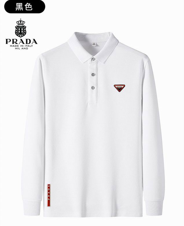 Prada long-sleeve POLO shirts men-D5612S